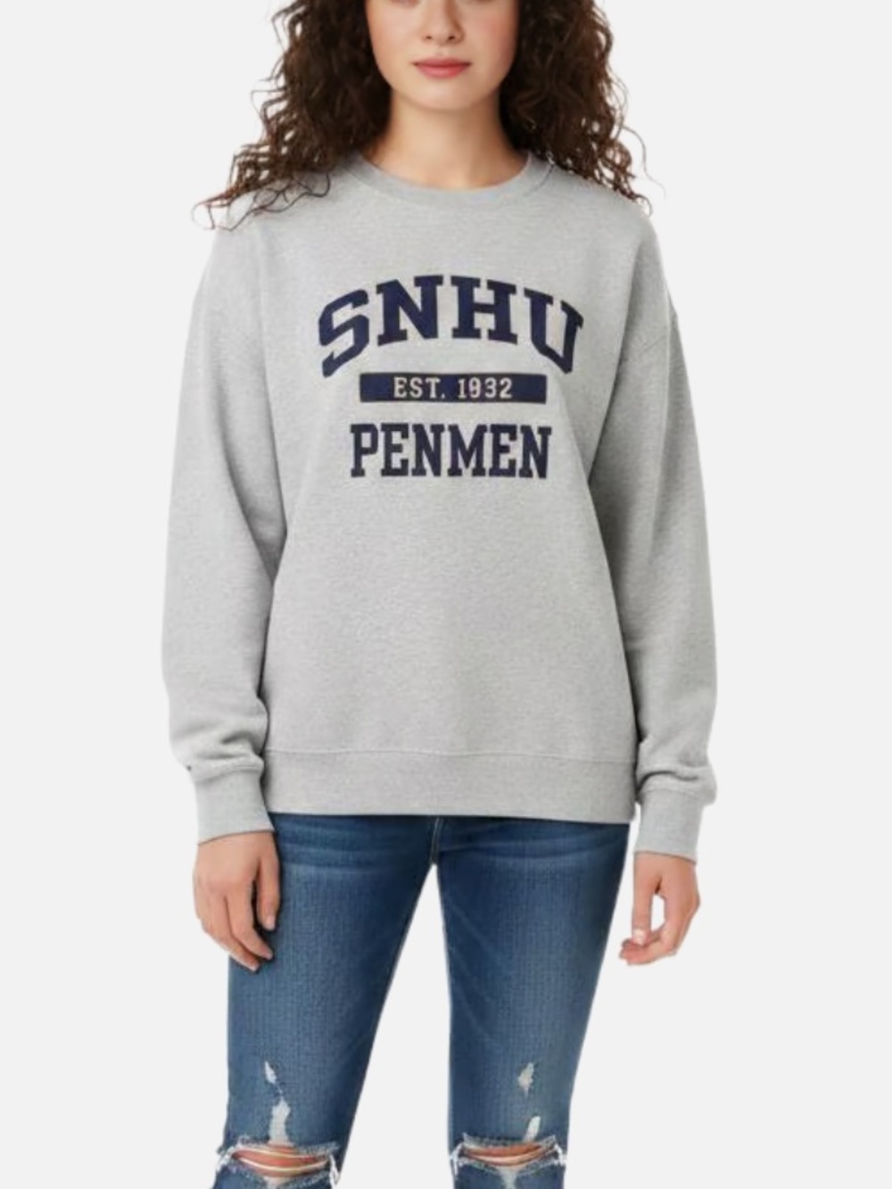 SNHU White Crewneck Sweater